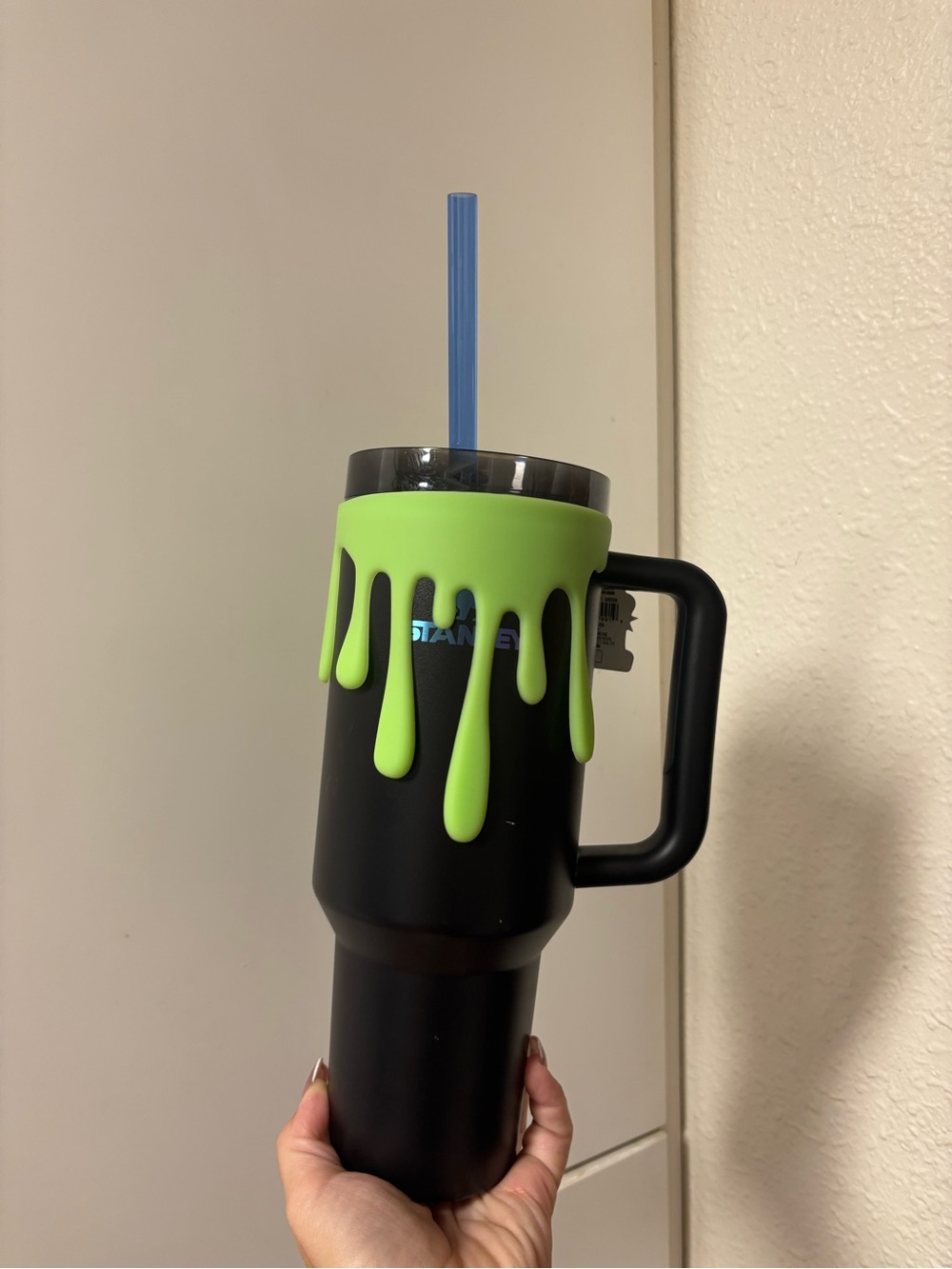 Glow in the dark green slime accessory for 40 oz Stanley tumblers